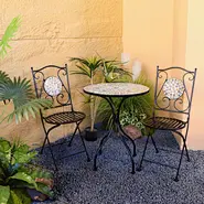 bistro table and chairs
